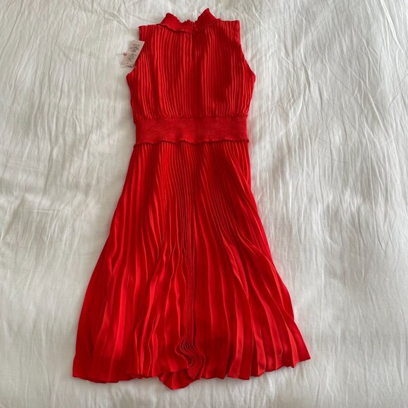 NWT Nanette Lepore Pleated High Neck Dress (sz 8) - Picture 6 of 8